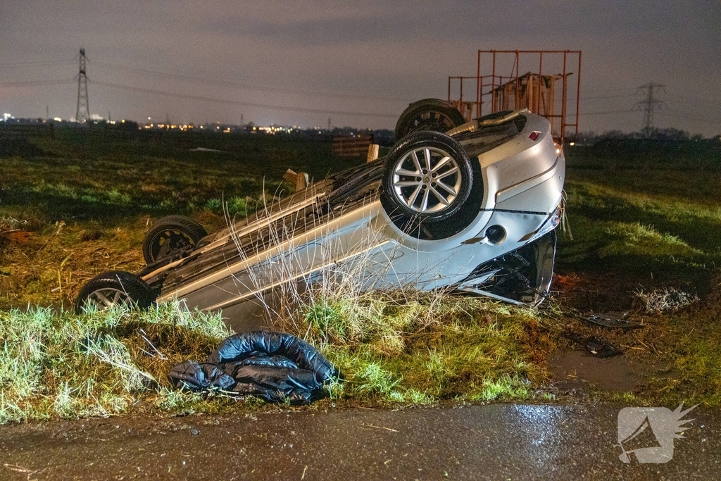 Ongeval met auto te water