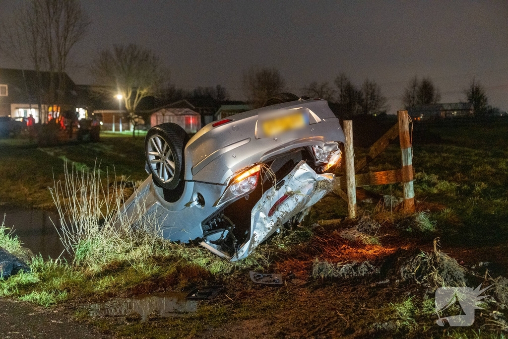 Ongeval met auto te water