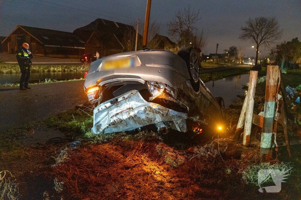 Ongeval met auto te water