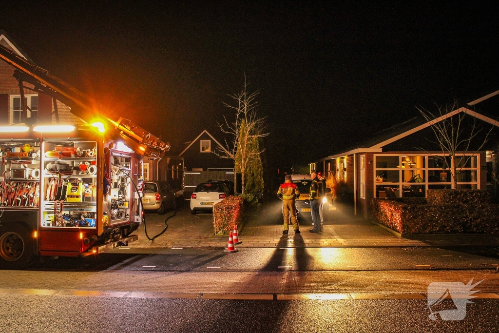 Sauna in brand achter woning