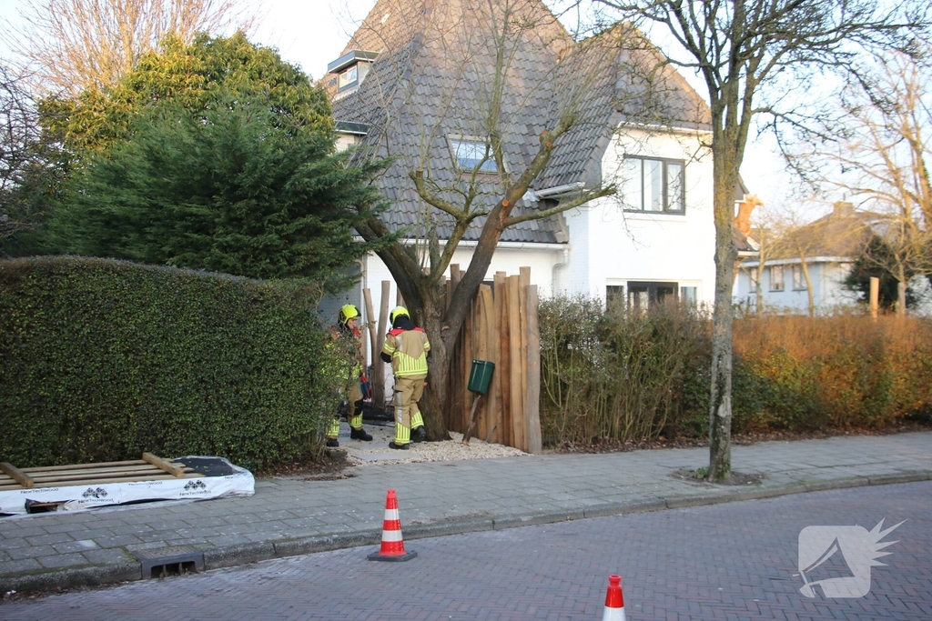 Gasleiding beschadigd bij werkzaamheden