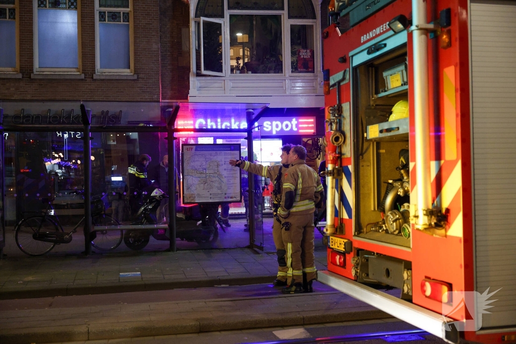 Rookontwikkeling door brand in fastfoodrestaurant