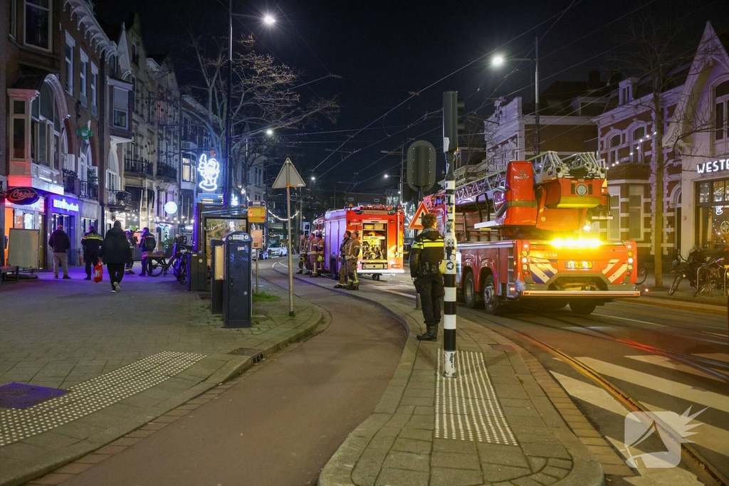 Rookontwikkeling door brand in fastfoodrestaurant