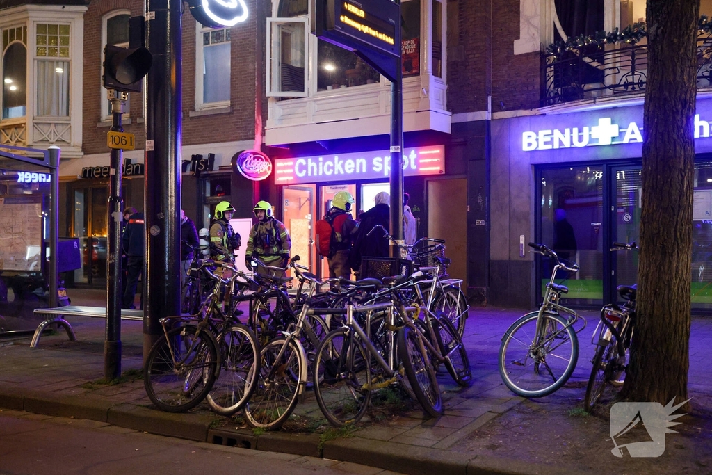 Rookontwikkeling door brand in fastfoodrestaurant