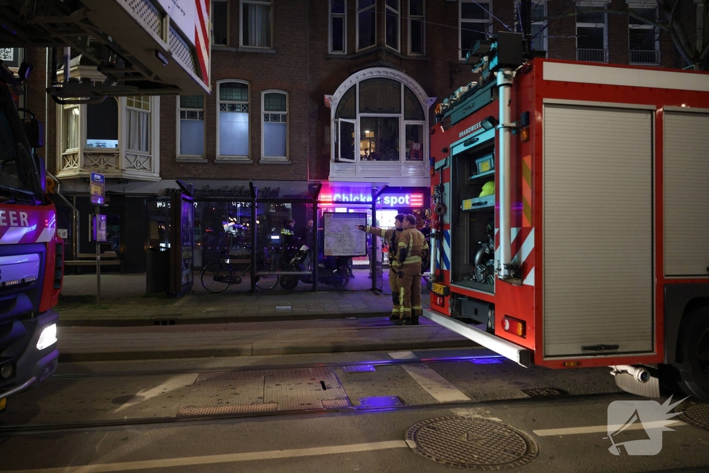 Rookontwikkeling door brand in fastfoodrestaurant