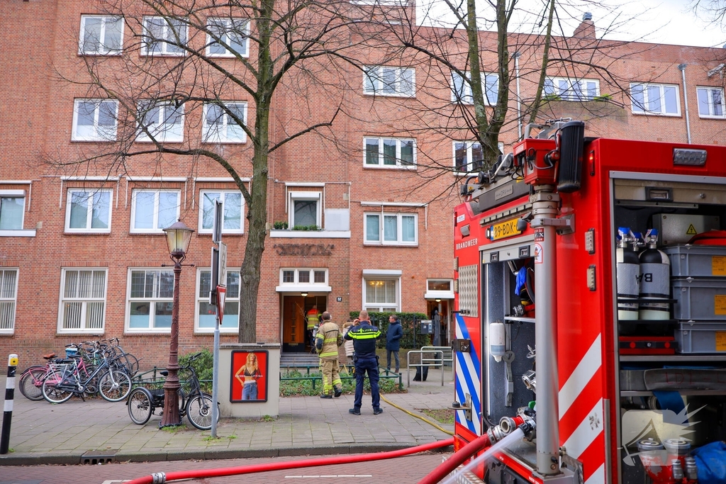 Woningbrand geblust zonder gewonden