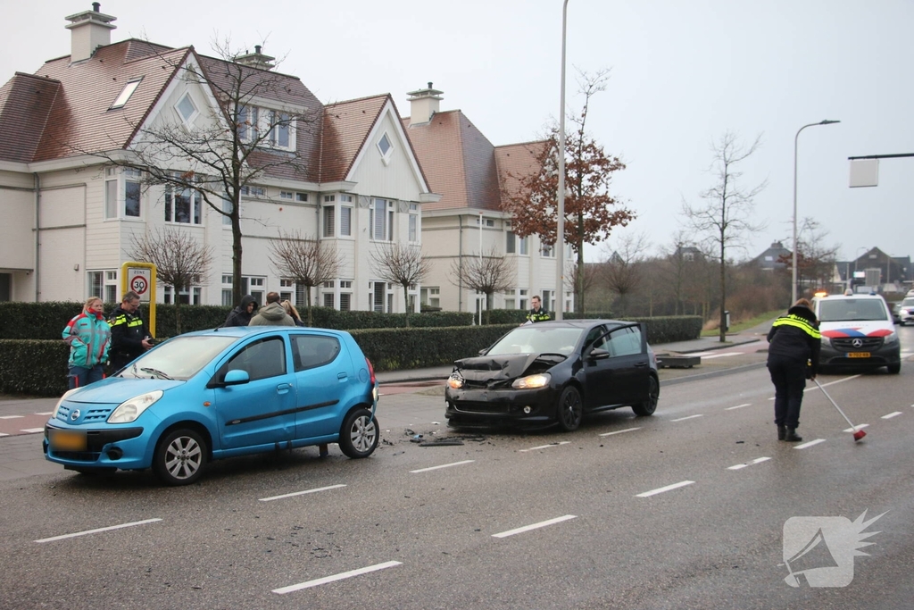 Kettingbotsing met drie voertuigen