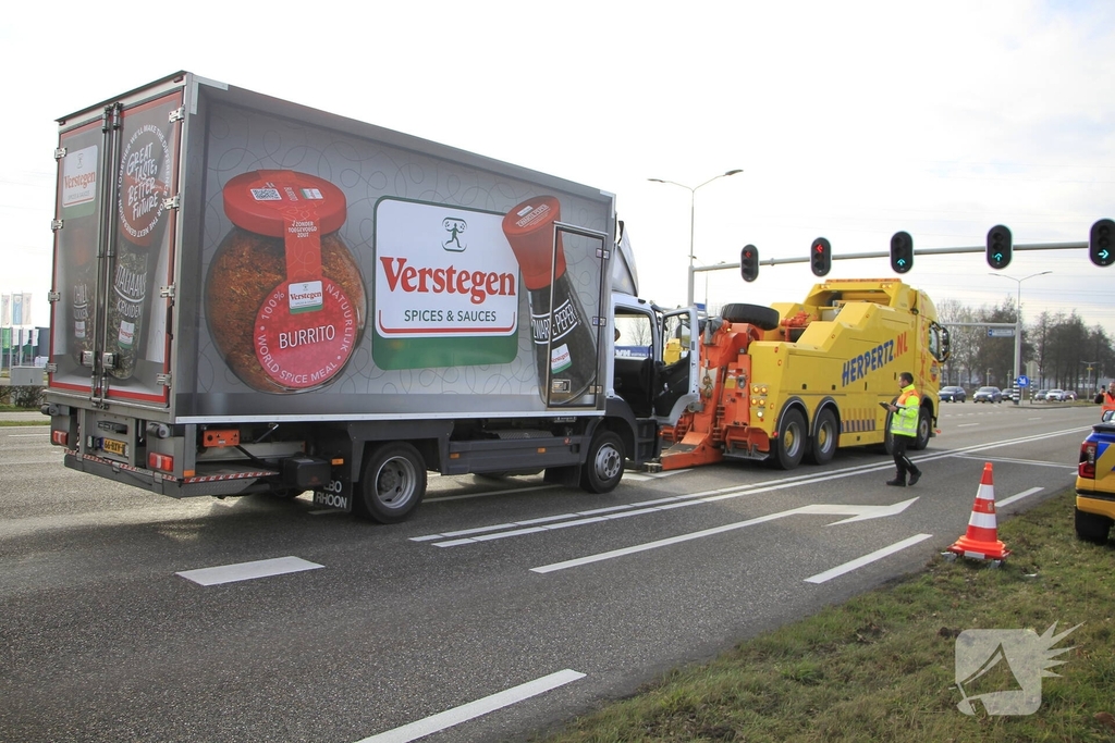Vrachtwagenstoring veroorzaakt lichte verkeershinder