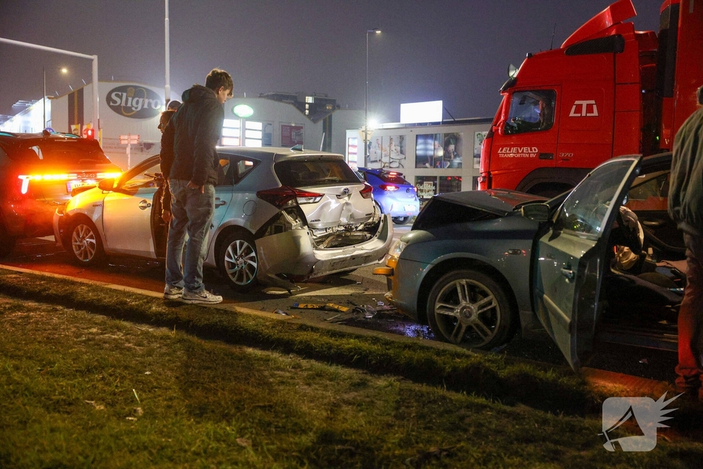 Kettingbotsing onder invloed leidt tot aanhouding