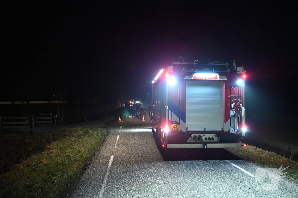 Frontale aanrijding tussen tractor en auto