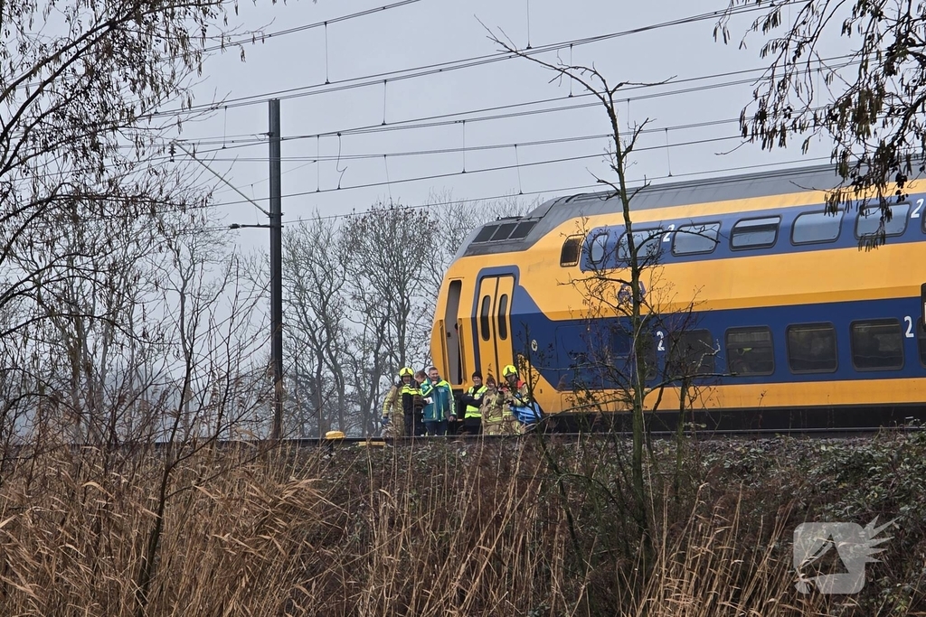 Aanrijding tussen trein en persoon