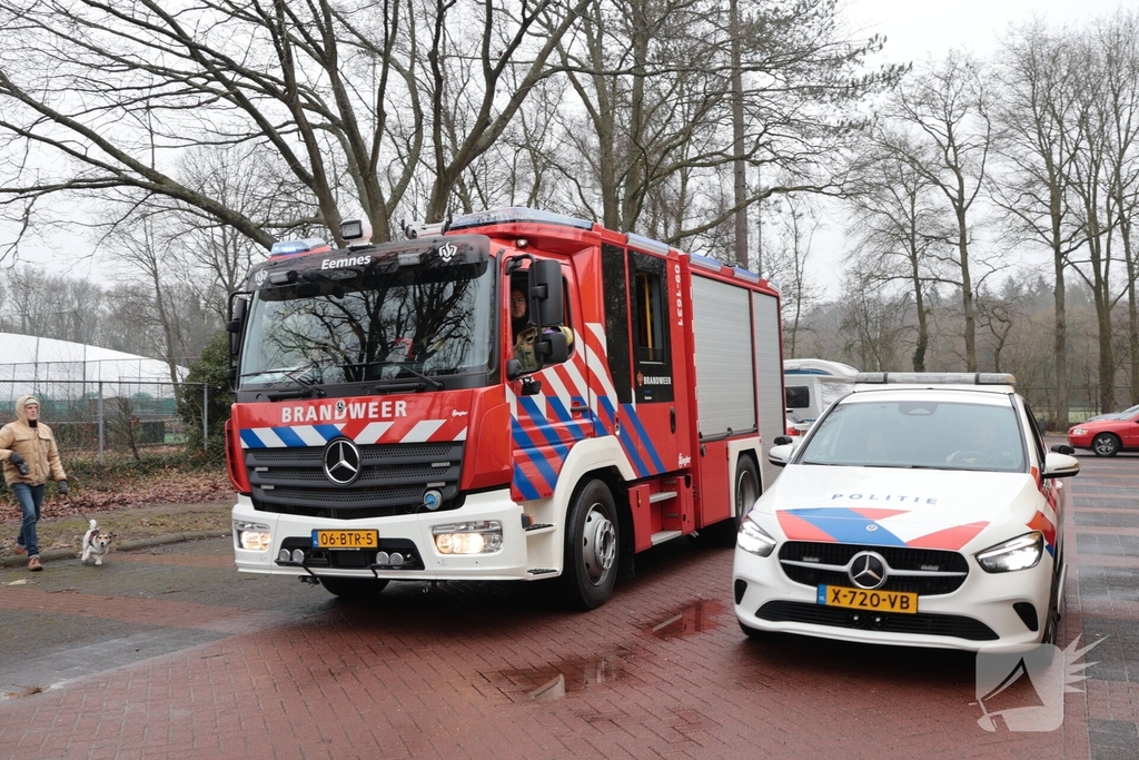 Brand in afvalcontainer bij hockeyvereniging
