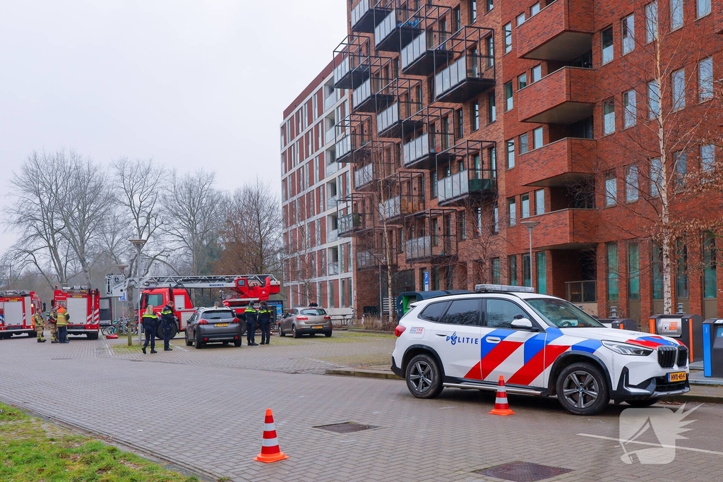 Brandweer inzet door pan met kruiden