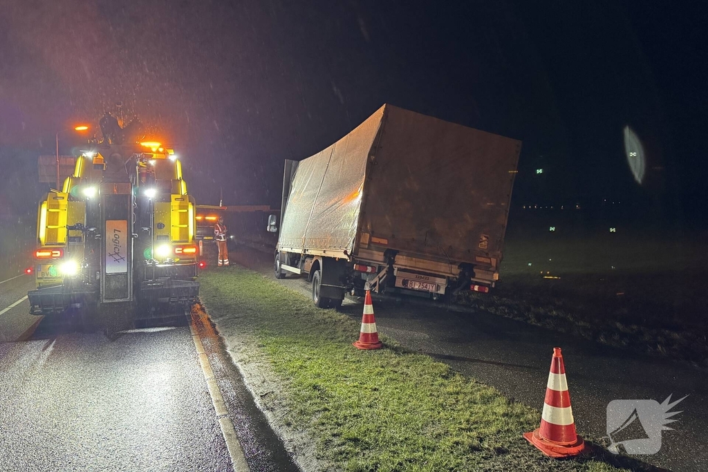 Lading omver in bakwagen