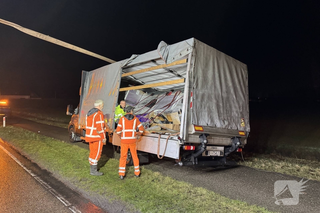 Lading omver in bakwagen