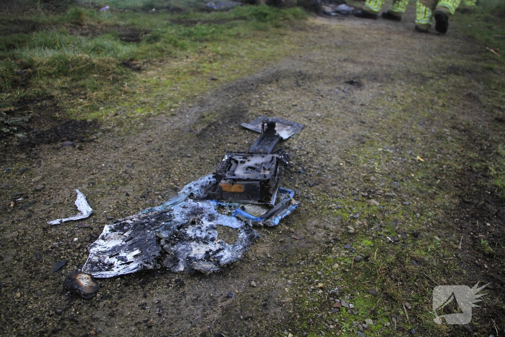 Buitenbrand onder monumentale bank na barbecue