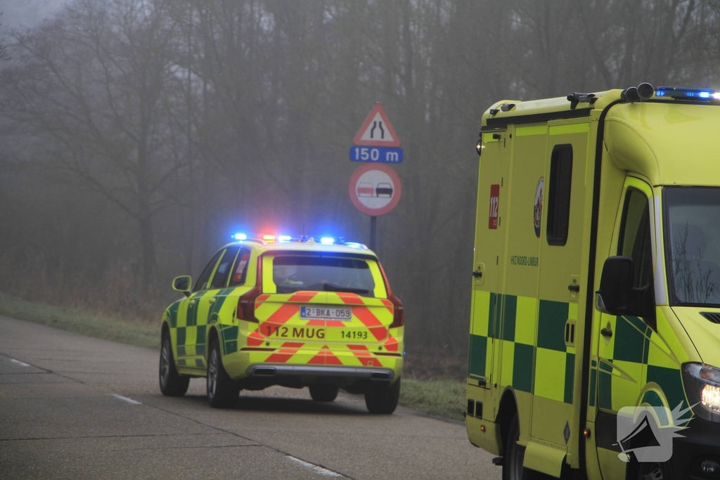 Fietser raakt onwel op grens tussen België en Nederland