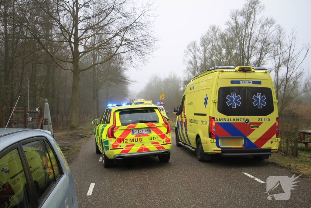 Fietser raakt onwel op grens tussen België en Nederland