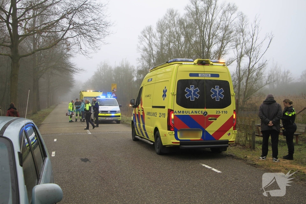 Fietser raakt onwel op grens tussen België en Nederland