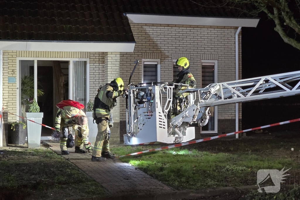 Complexe schoorsteenbrand in een woning