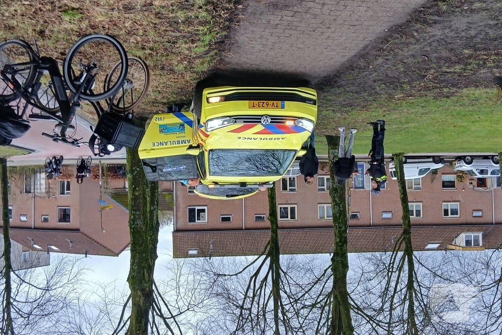 Hoofdletsel na botsing tussen fietsers