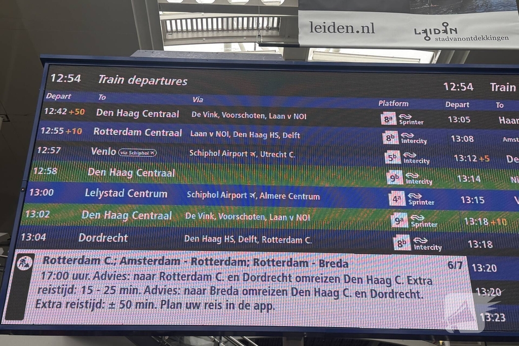 Vele problemen op het spoor zorgen voor uitval en vertragingen