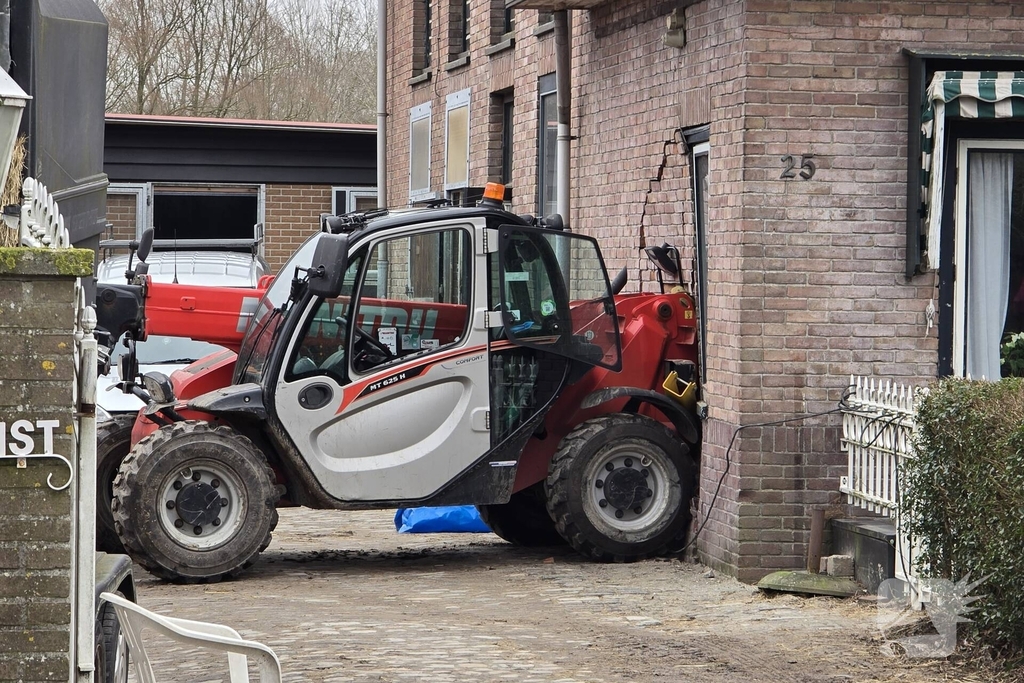 Ongeval met verrijker veroorzaakt schade aan woning