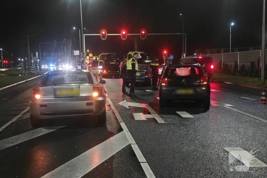 Vier voertuigen betrokken bij kettingbotsing