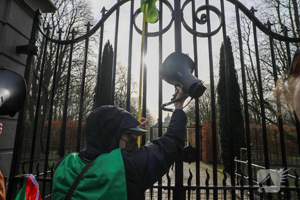 Tientallen demonstranten bij Paleis van koning bij presentatie kabinet
