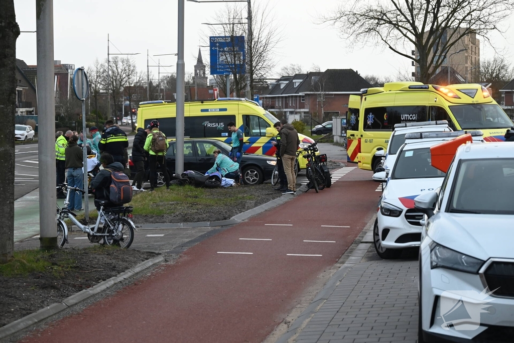 Scooterongeval leidt tot gewonden