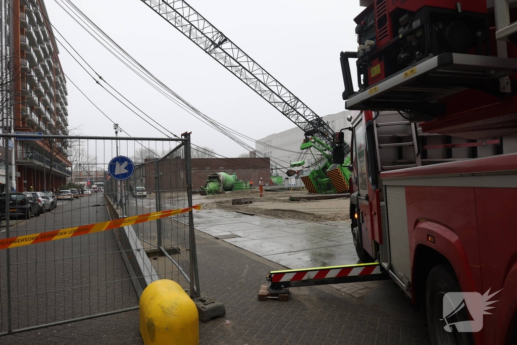 Ongeval met bouwkraan leidt tot grote inzet hulpdiensten