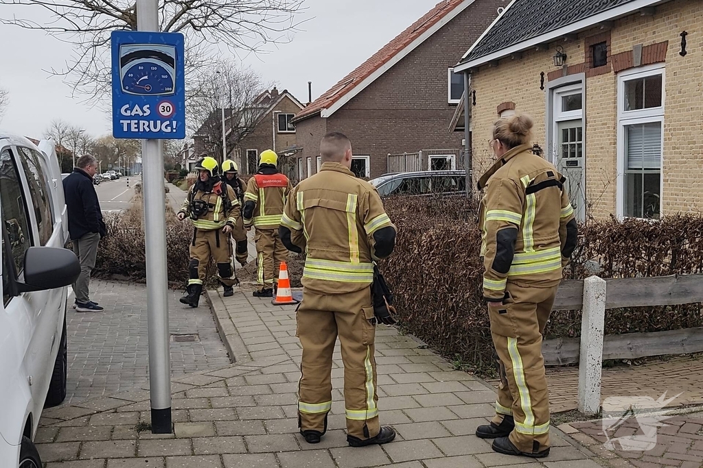 Gasleiding geraakt tijdens werkzaamheden