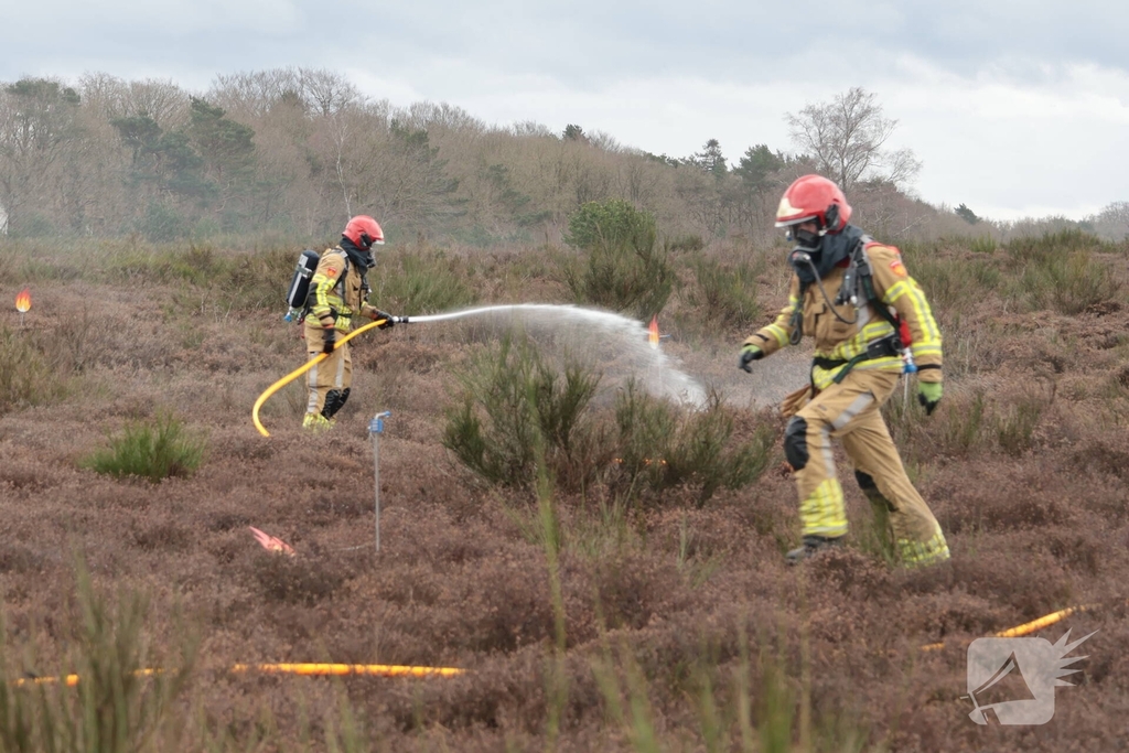 Brandweer houdt grootscheepse natuurbrand oefening