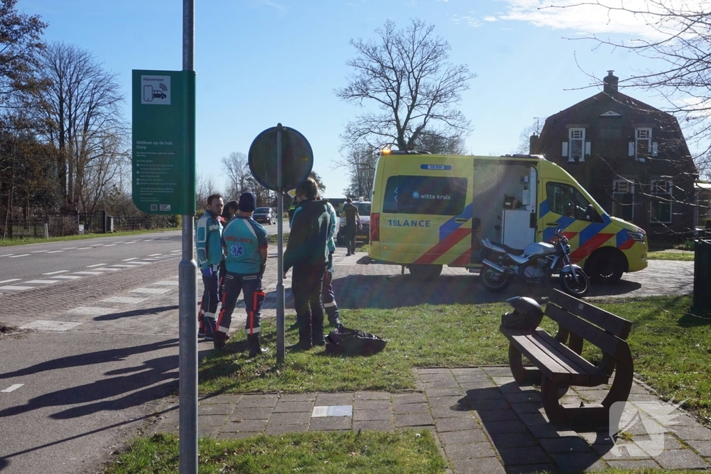 Ongeval met motorrijder leidt tot spoedhulp