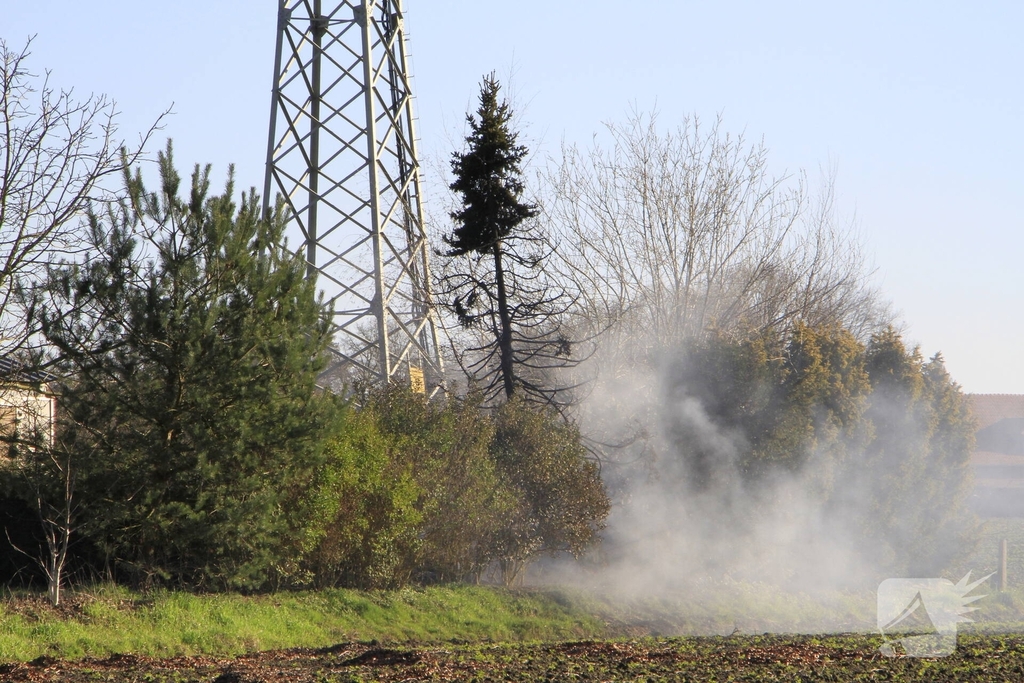 Buitenbrand veroorzaakt rookoverlast