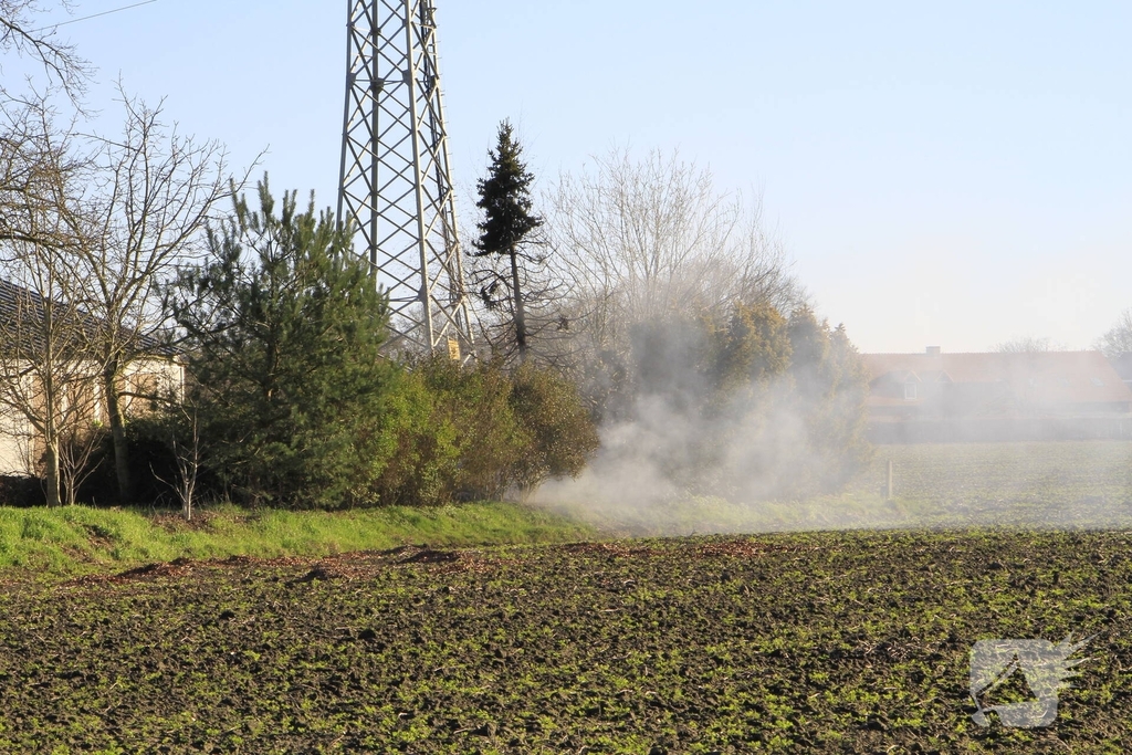 Buitenbrand veroorzaakt rookoverlast