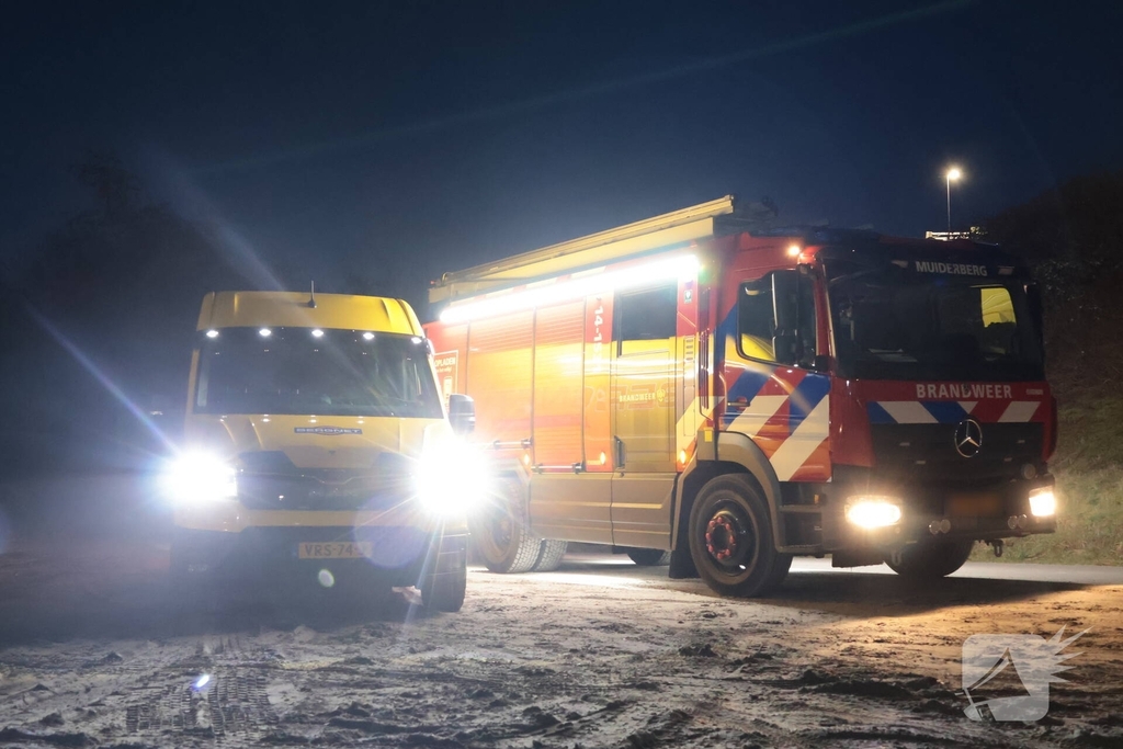 Auto te water na ongeval