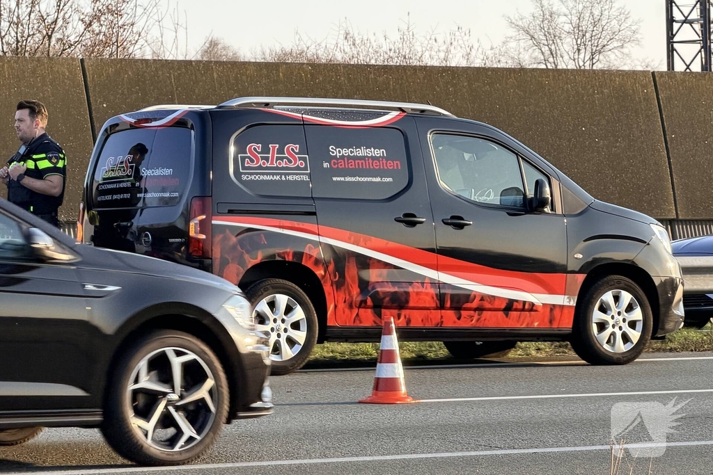 Kopstaartaanrijding zonder gewonden op drukke weg