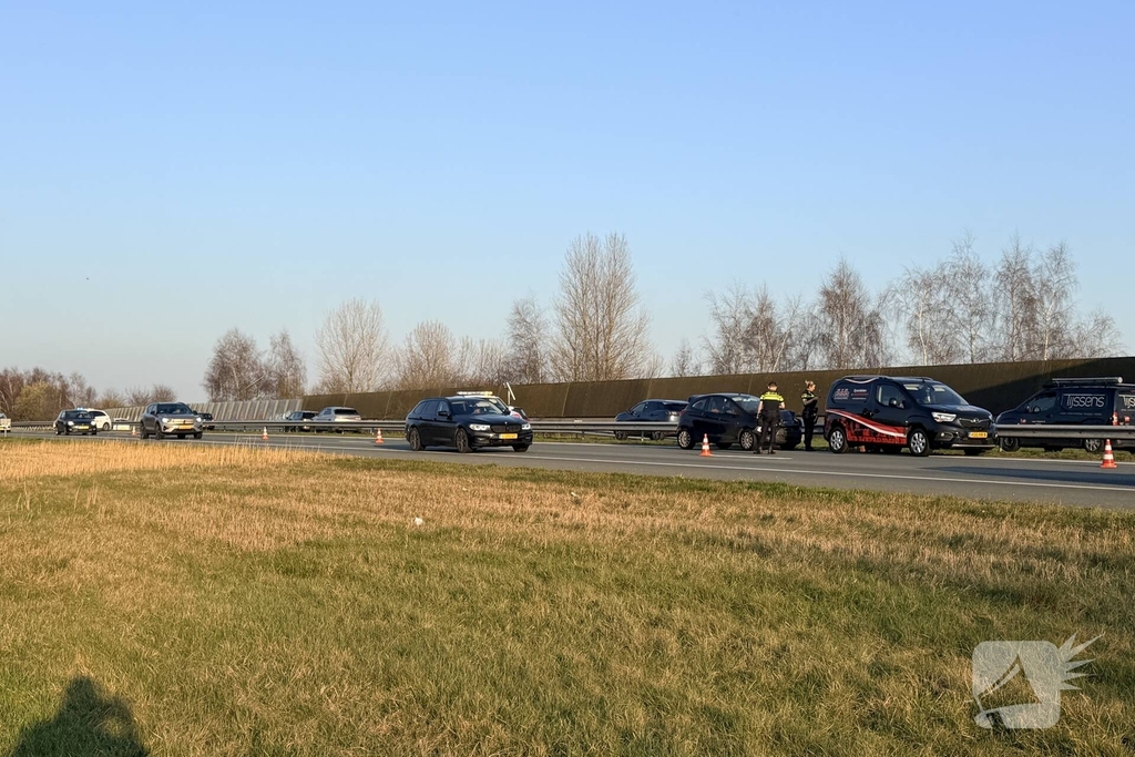 Kopstaartaanrijding zonder gewonden op drukke weg