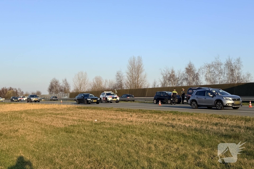 Kopstaartaanrijding zonder gewonden op drukke weg