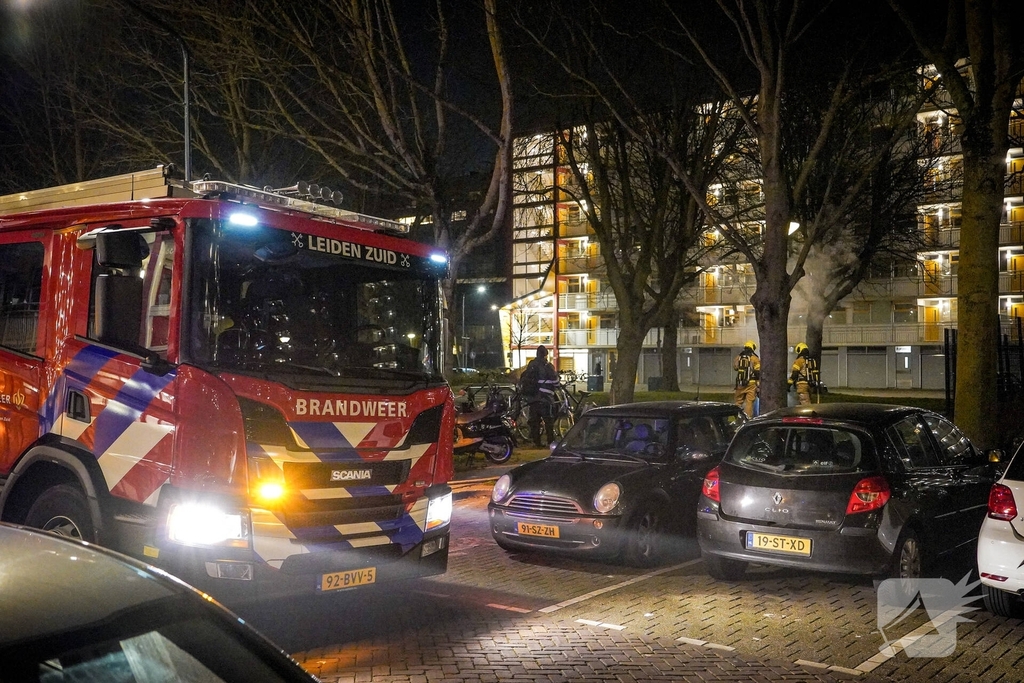 Brandweer ingezet voor brand in container