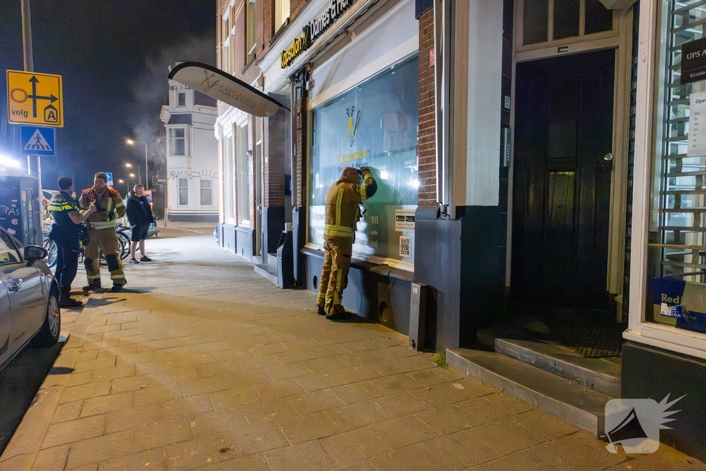 Inbraak en brandgerucht in kapperszaak