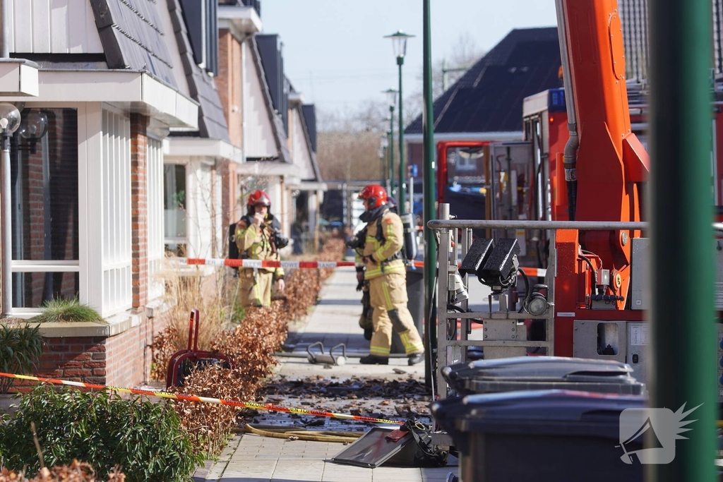 Middelbrand in woningen met zonnepanelen