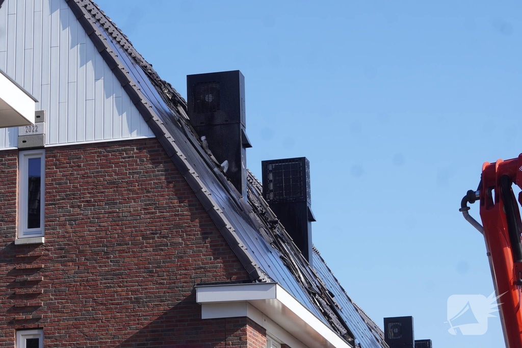 Middelbrand in woningen met zonnepanelen