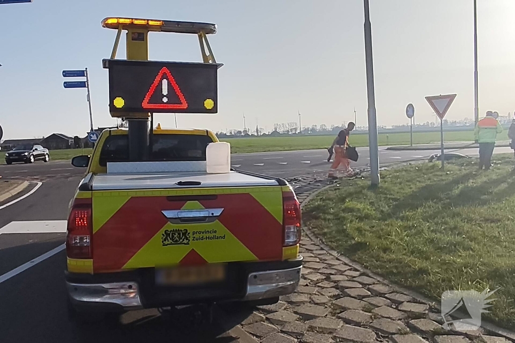 Ongeval tussen bestelbus en personenwagen