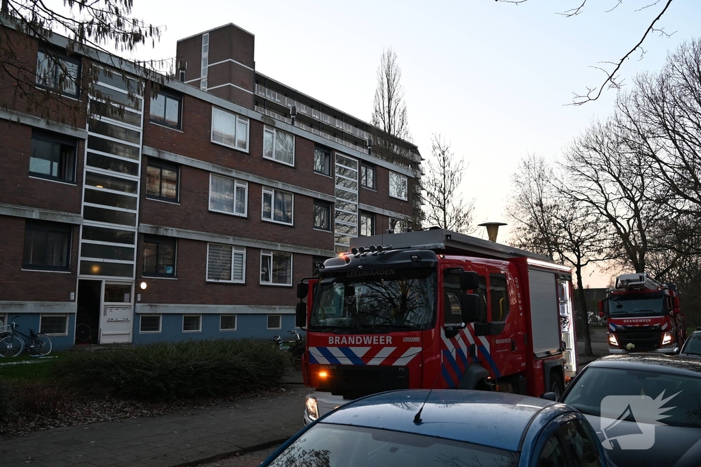 Fiets in portiek veroorzaakt brand