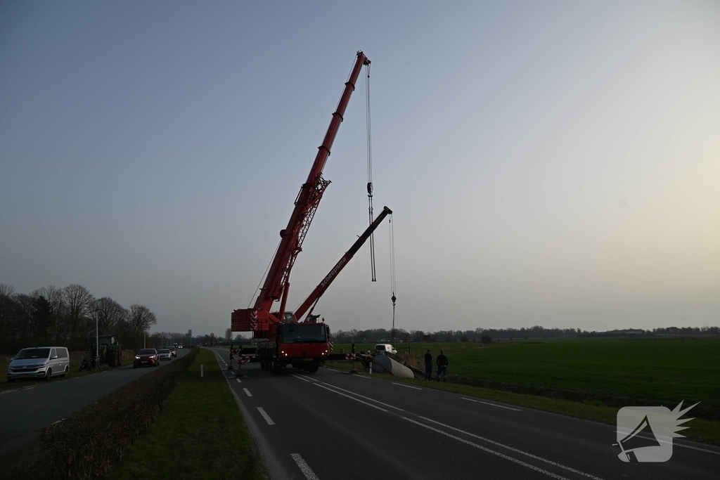 Eenzijdig ongeval met giertank op provinciale weg