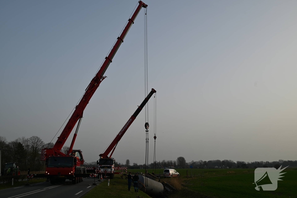 Eenzijdig ongeval met giertank op provinciale weg
