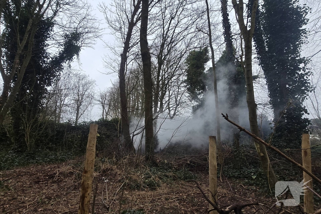 Stuk natuurgebied gaat in vlammen op
