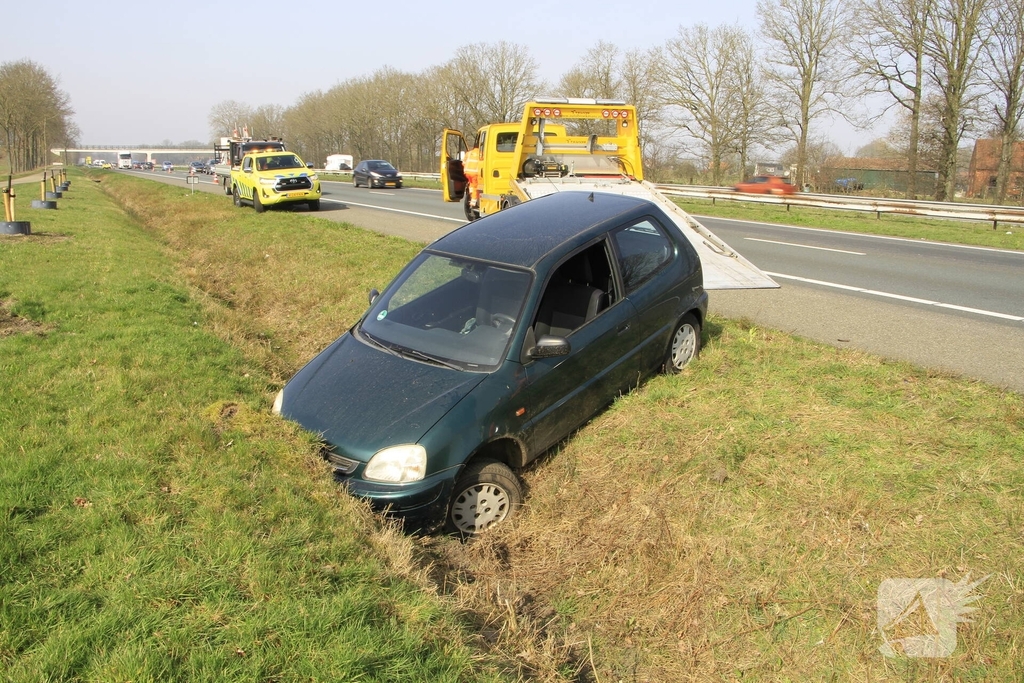 Bestuurder met alcohol belandt in sloot